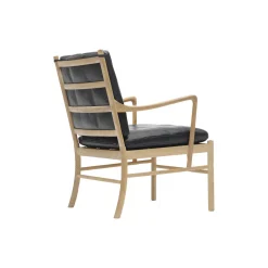 OW149 Colonial Chair loungestol, olieret eg/sort