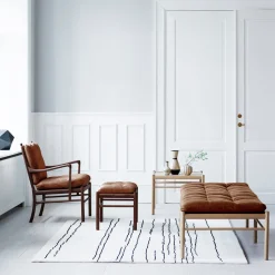 OW149 Colonial Chair loungestol, olieret valnød/cognac