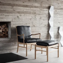 OW149 Colonial Chair loungestol, sæbebehandlet eg/Thor 301