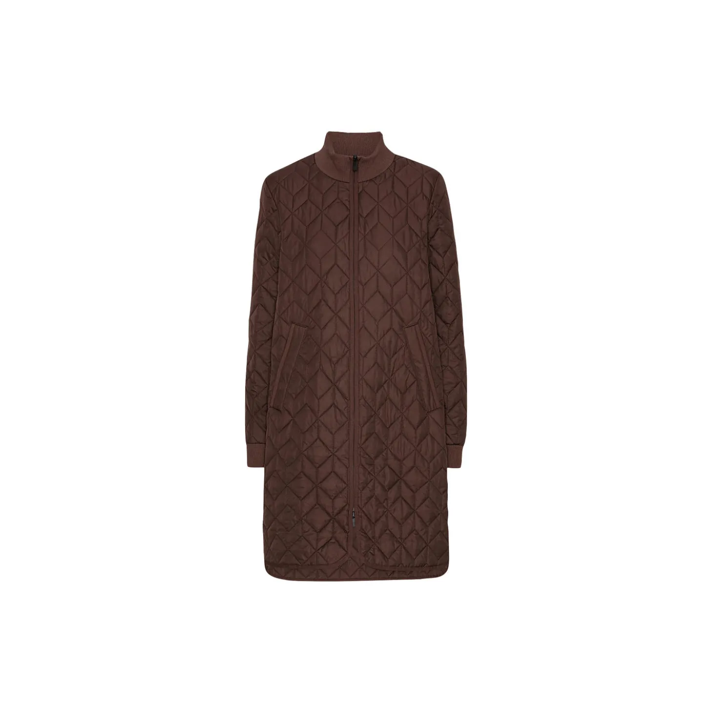 Padded Quilt Coat, ebony