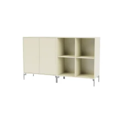 PAIR klassisk skænk med ben i krom, 150 vanilla