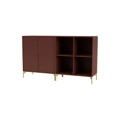 PAIR klassisk skænk med ben i messing, 155 masala