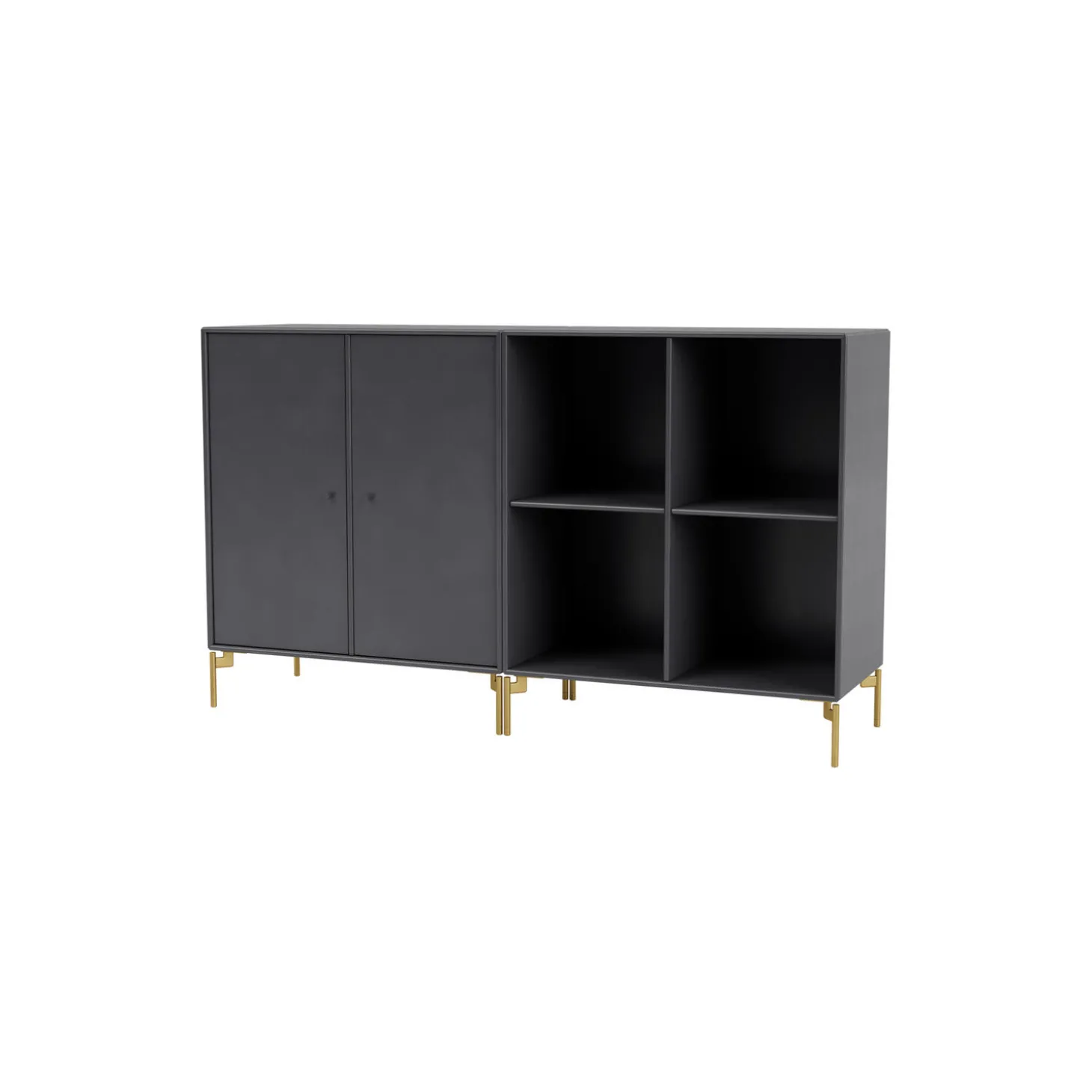 PAIR klassisk skænk med ben i messing, 36 coal