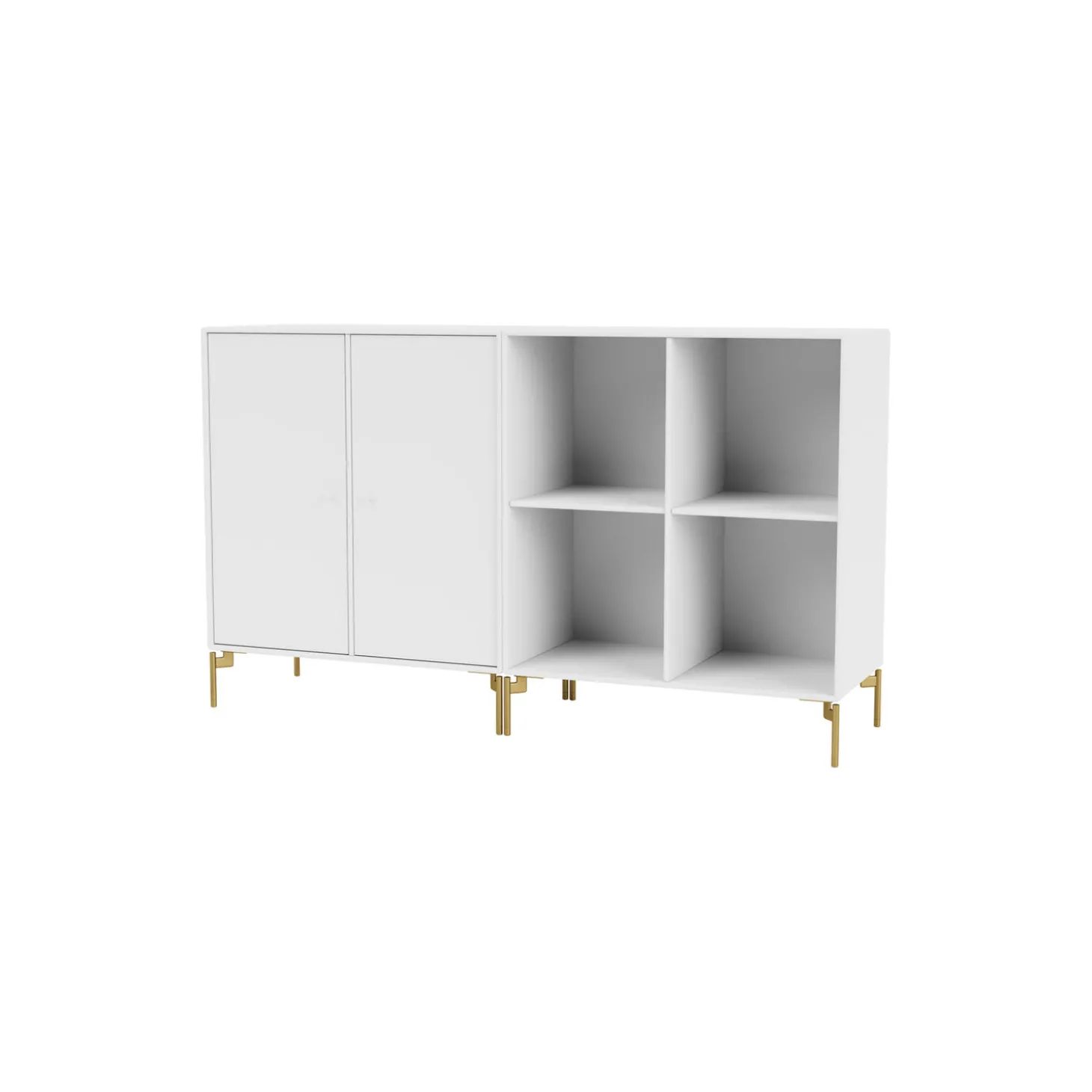 PAIR klassisk skænk med ben i messing, 38 snow