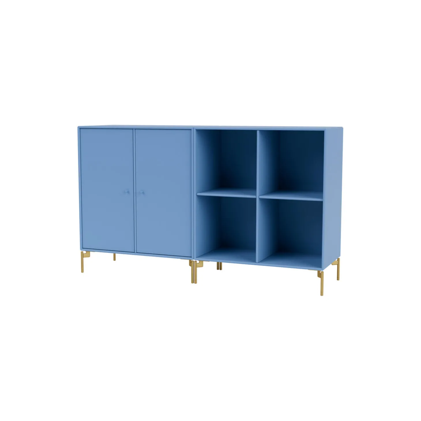 PAIR klassisk skænk med ben i messing, 154 azure