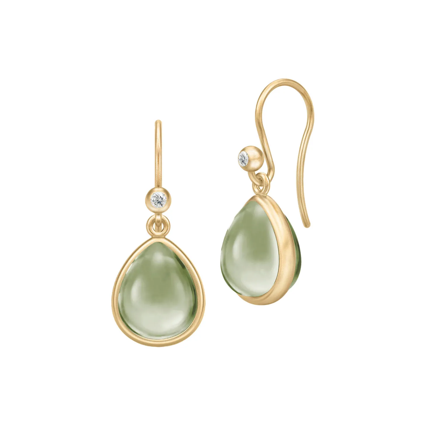 Paloma Earrings, gold/olive