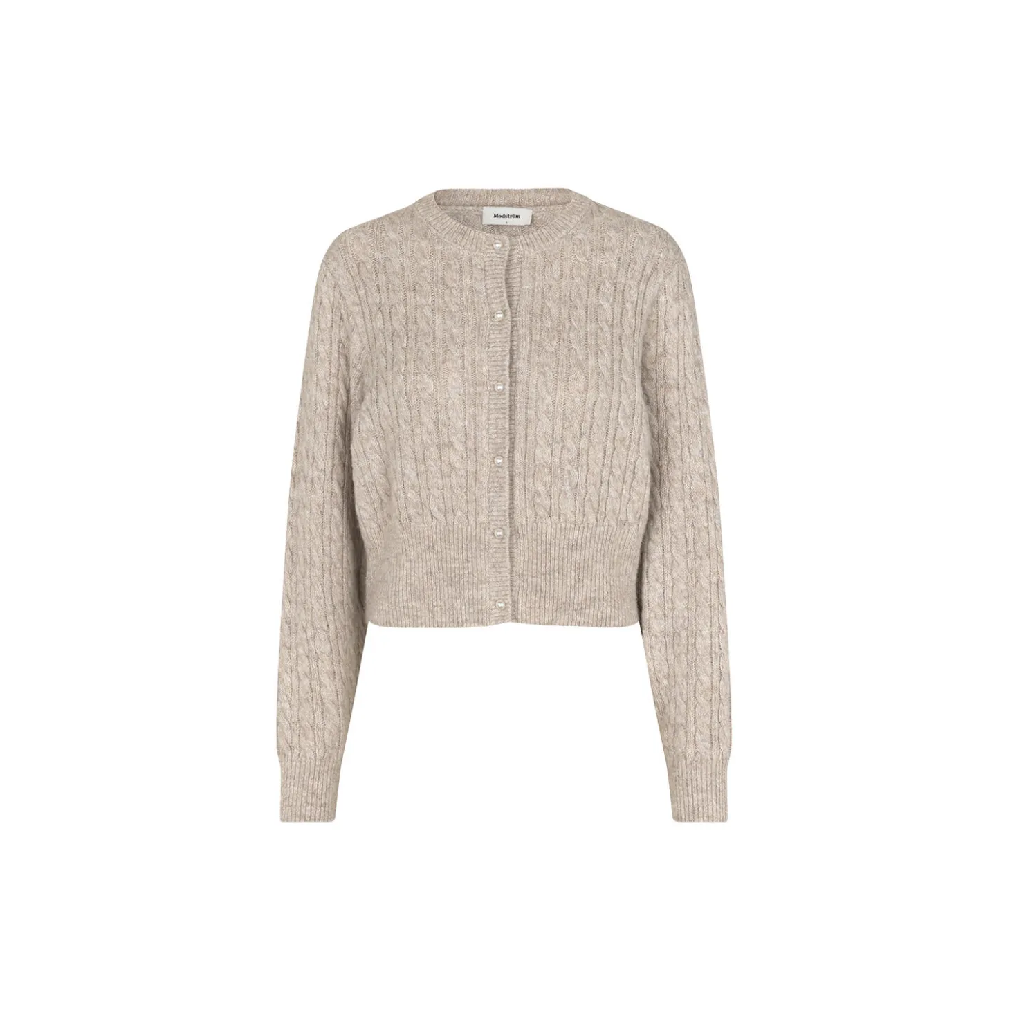 Pammiemd cardigan, beige speckle melange