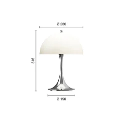 Panthella 250 Portable bordlampe, chrome opal beige