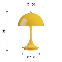 Panthella 160 Portable bordlampe, opaque yellow