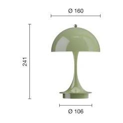 Panthella 160 Portable bordlampe, green