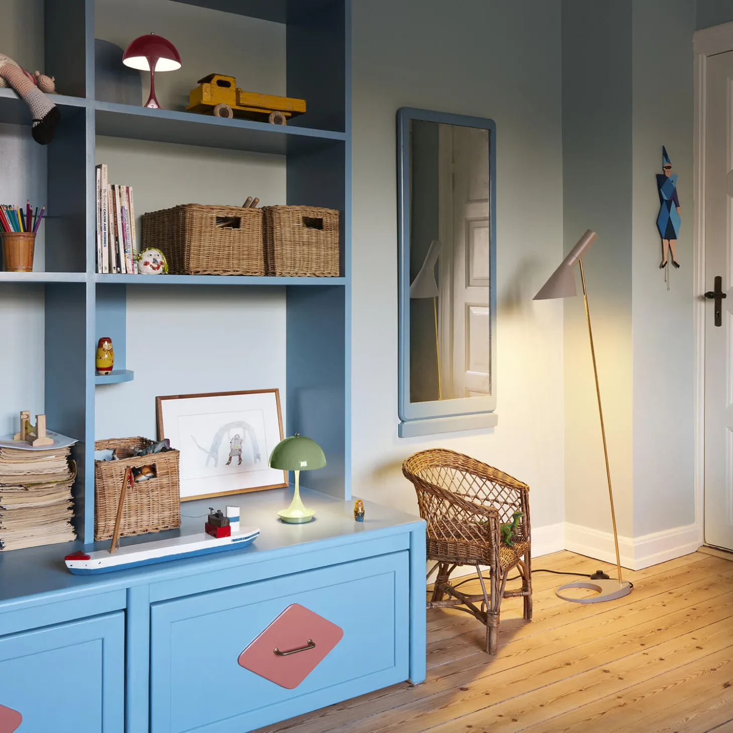 Panthella 160 Portable bordlampe, green