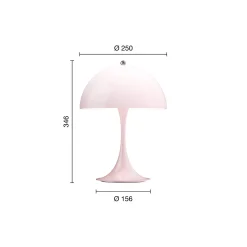 Panthella 250 Portable bordlampe, opal pale rose