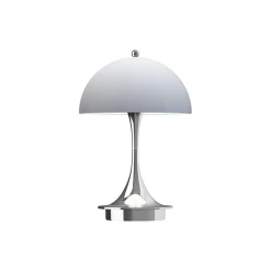 Panthella 160 Portable bordlampe, chrome opal grey