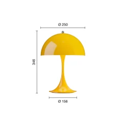 Panthella 250 Portable bordlampe, opaque yellow