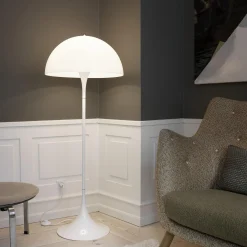Panthella gulvlampe, hvid