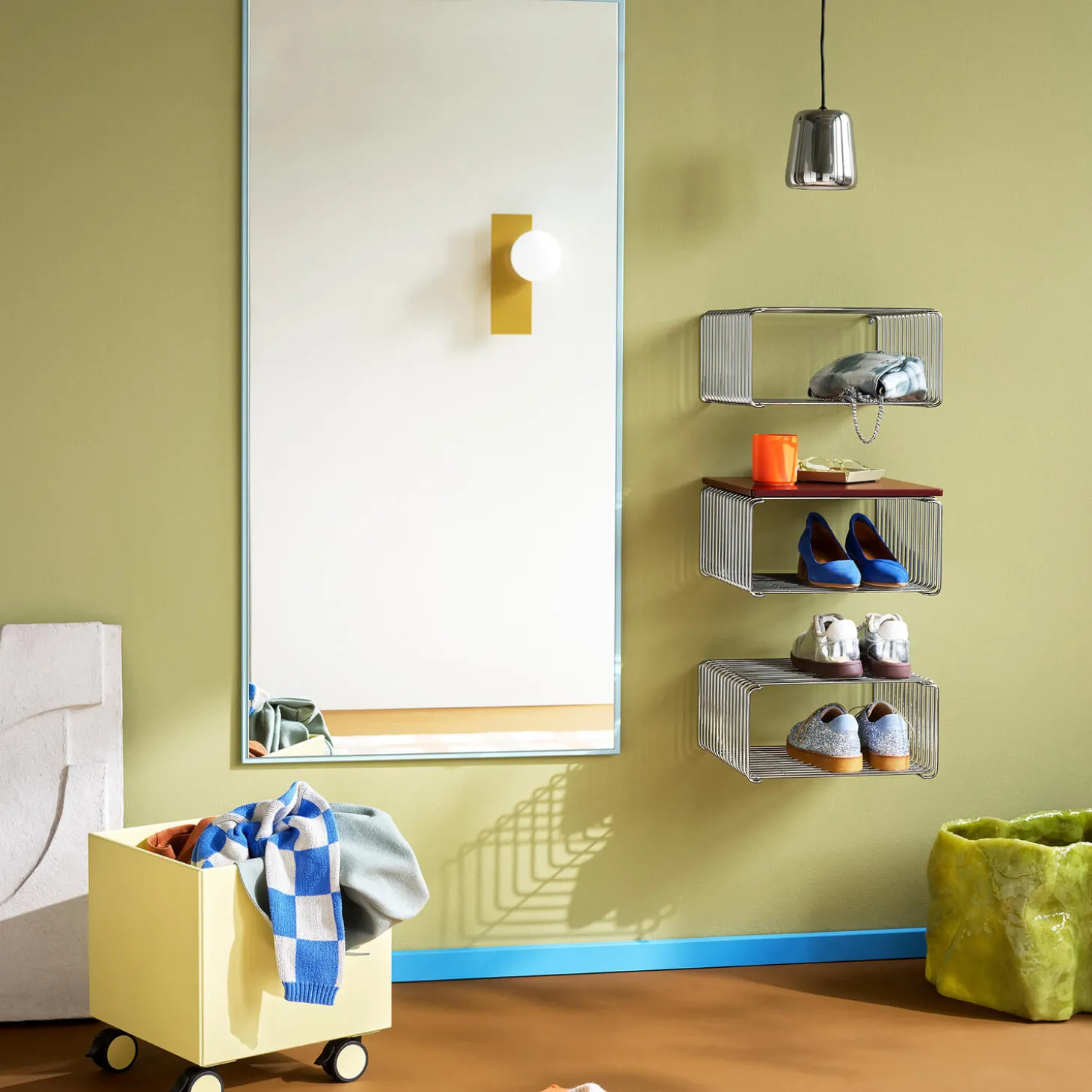 Panton Wire Single halv højde, 43 chrome