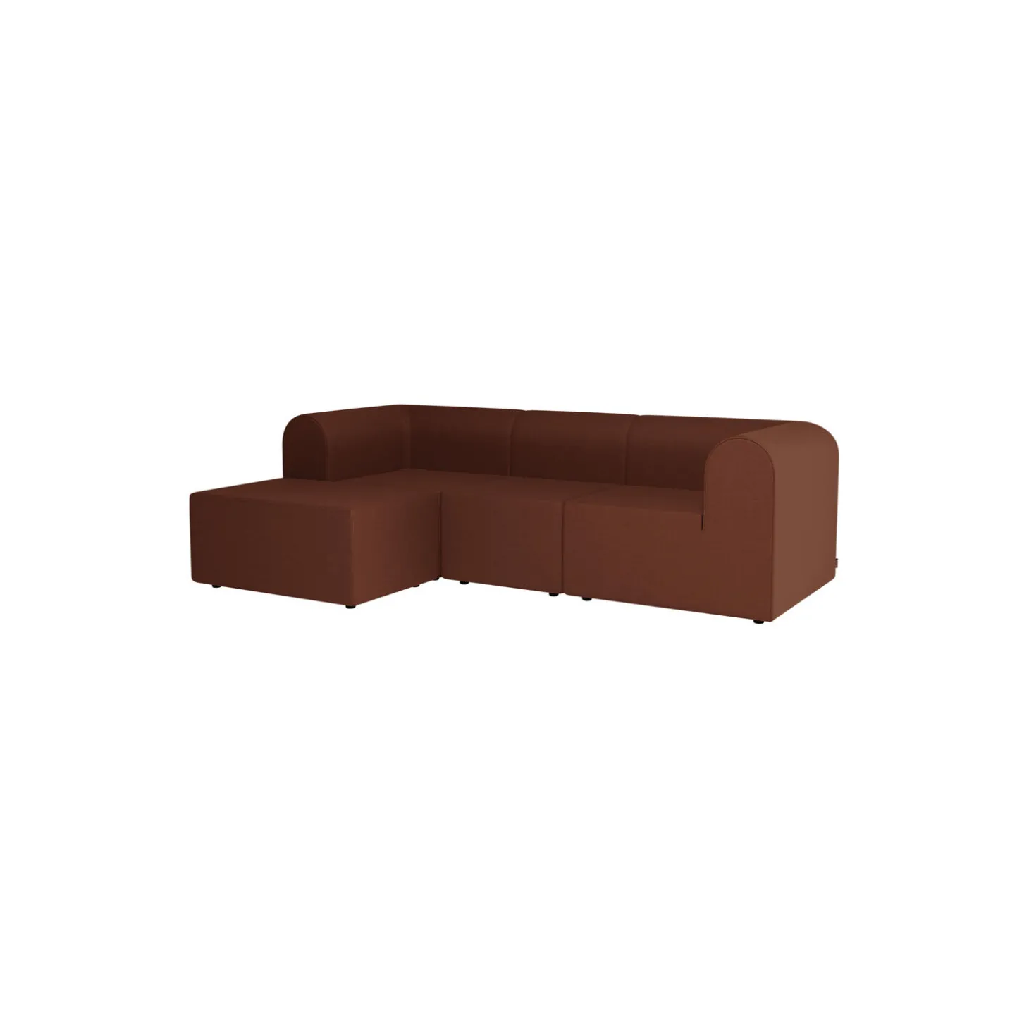 Paradigm 3-personers sofa med puf, Remix 346