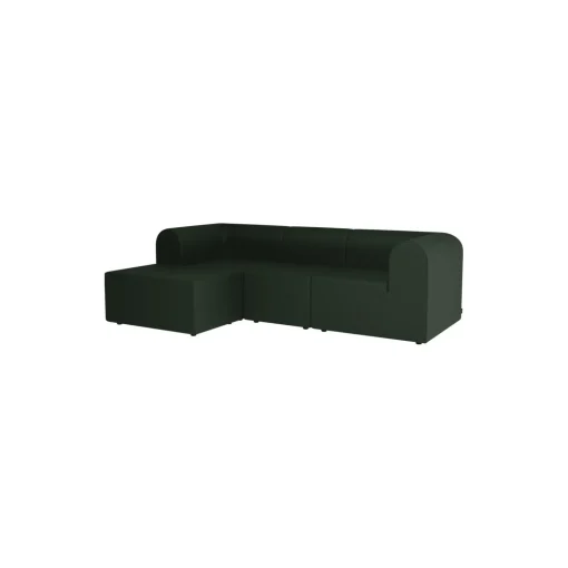 Paradigm 3-personers sofa med puf, Steelcut 975
