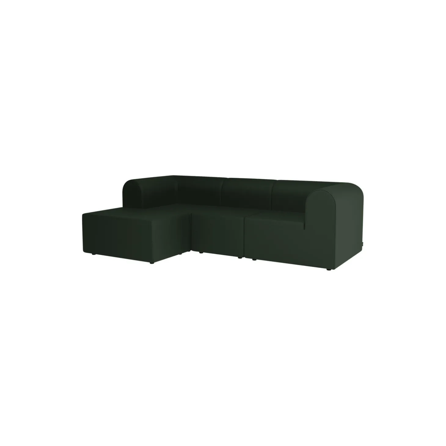 Paradigm 3-personers sofa med puf, Steelcut 975