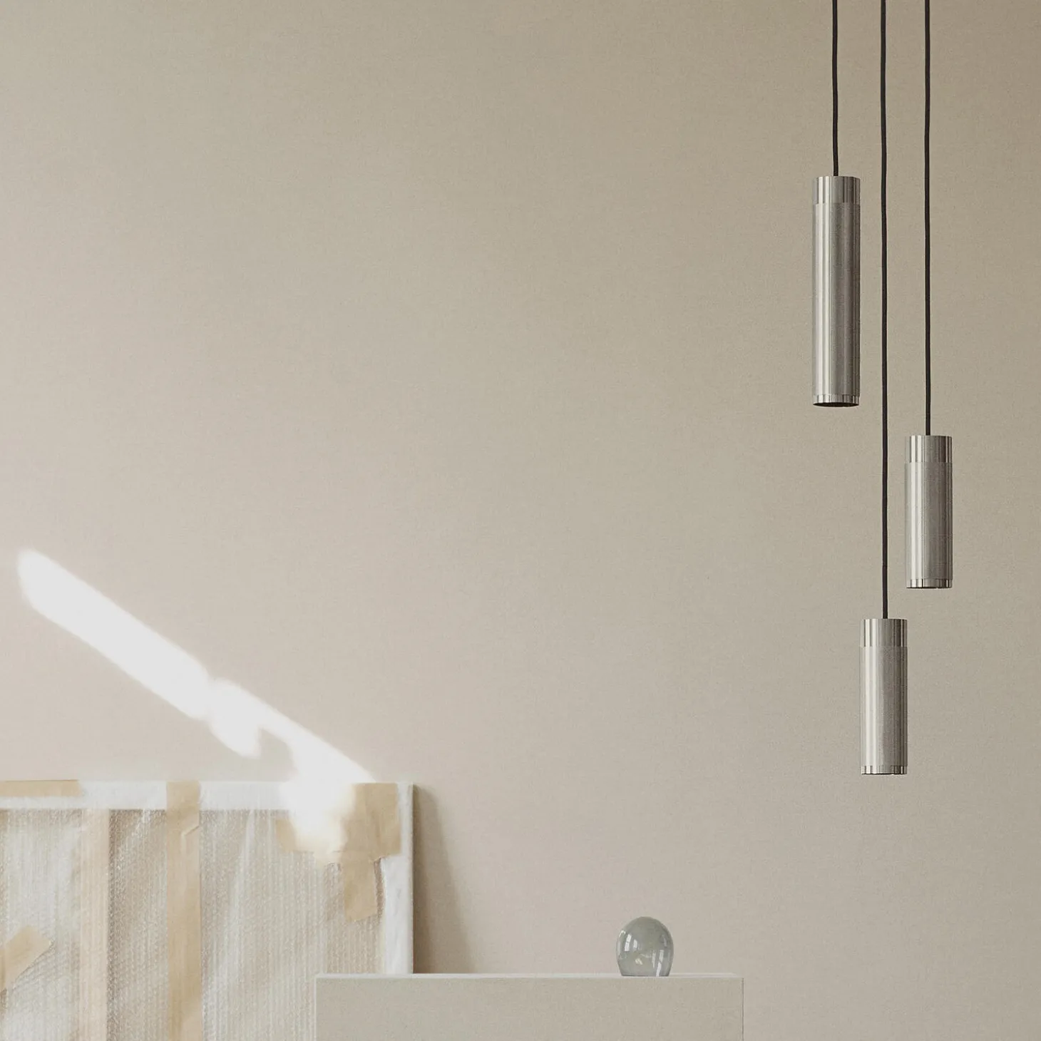 Patrone Cluster Ceiling Lamp Small, nickel-plated brass