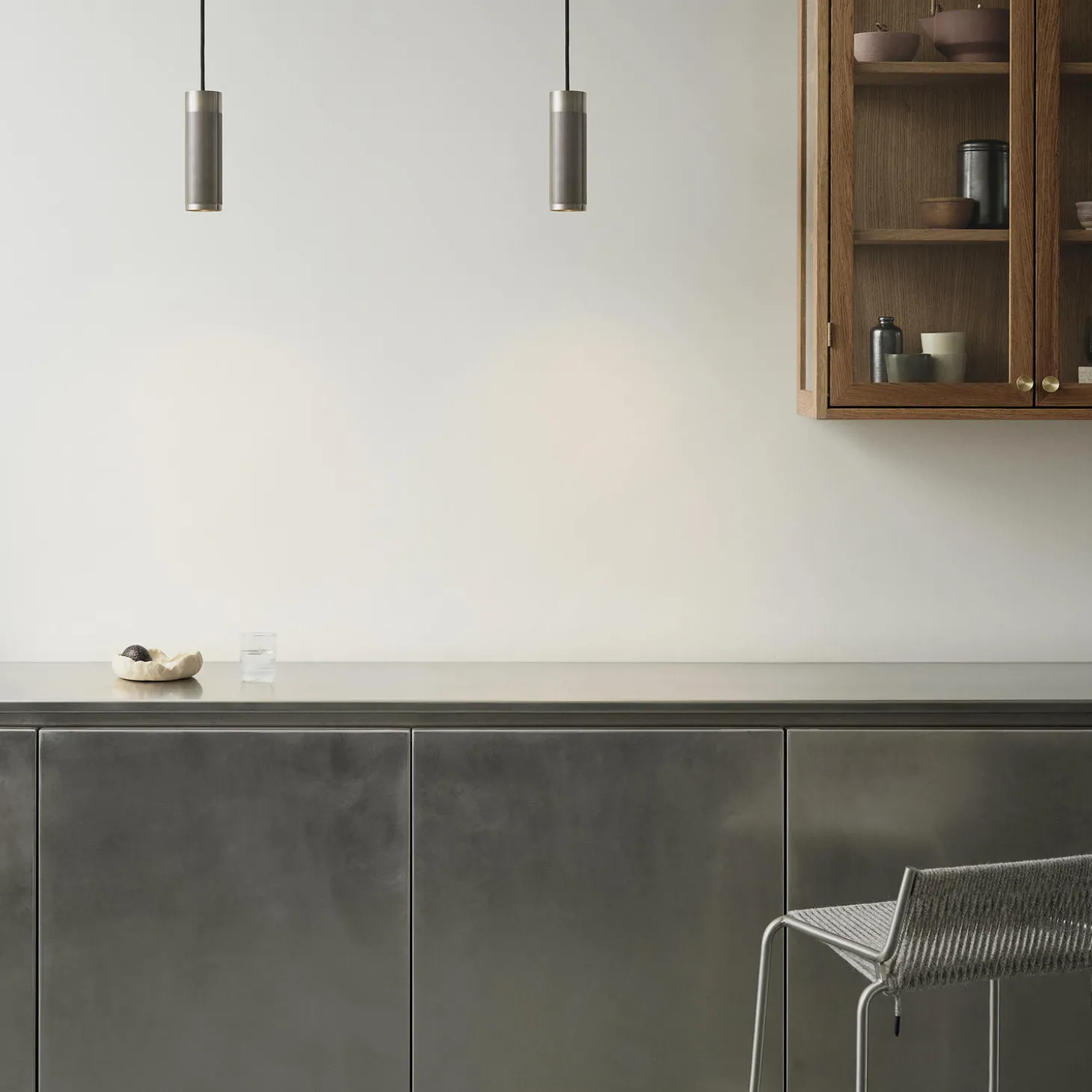 Patrone Pendant Lamp, nickel-plated brass