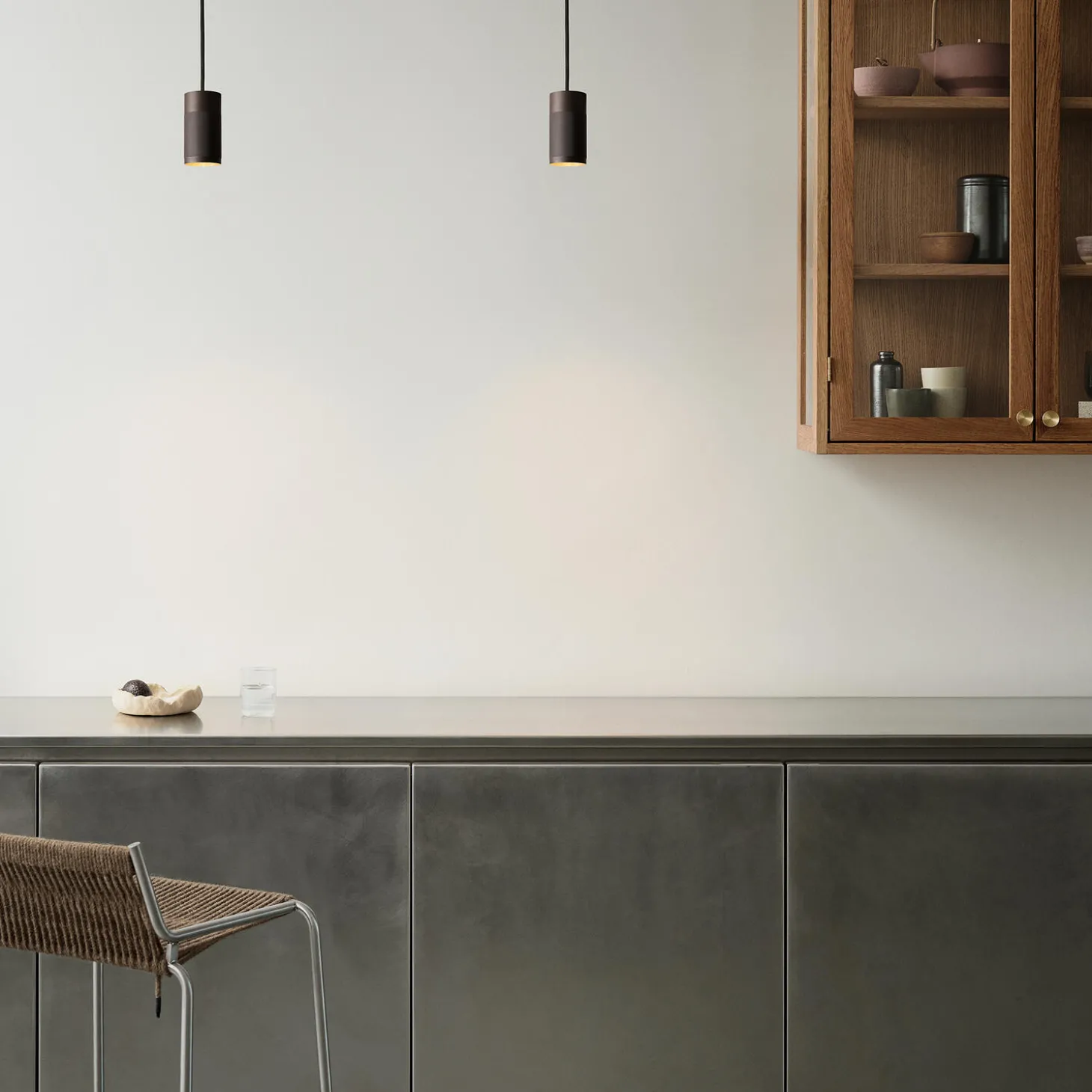 Patrone Pendant Lamp Small, browned brass