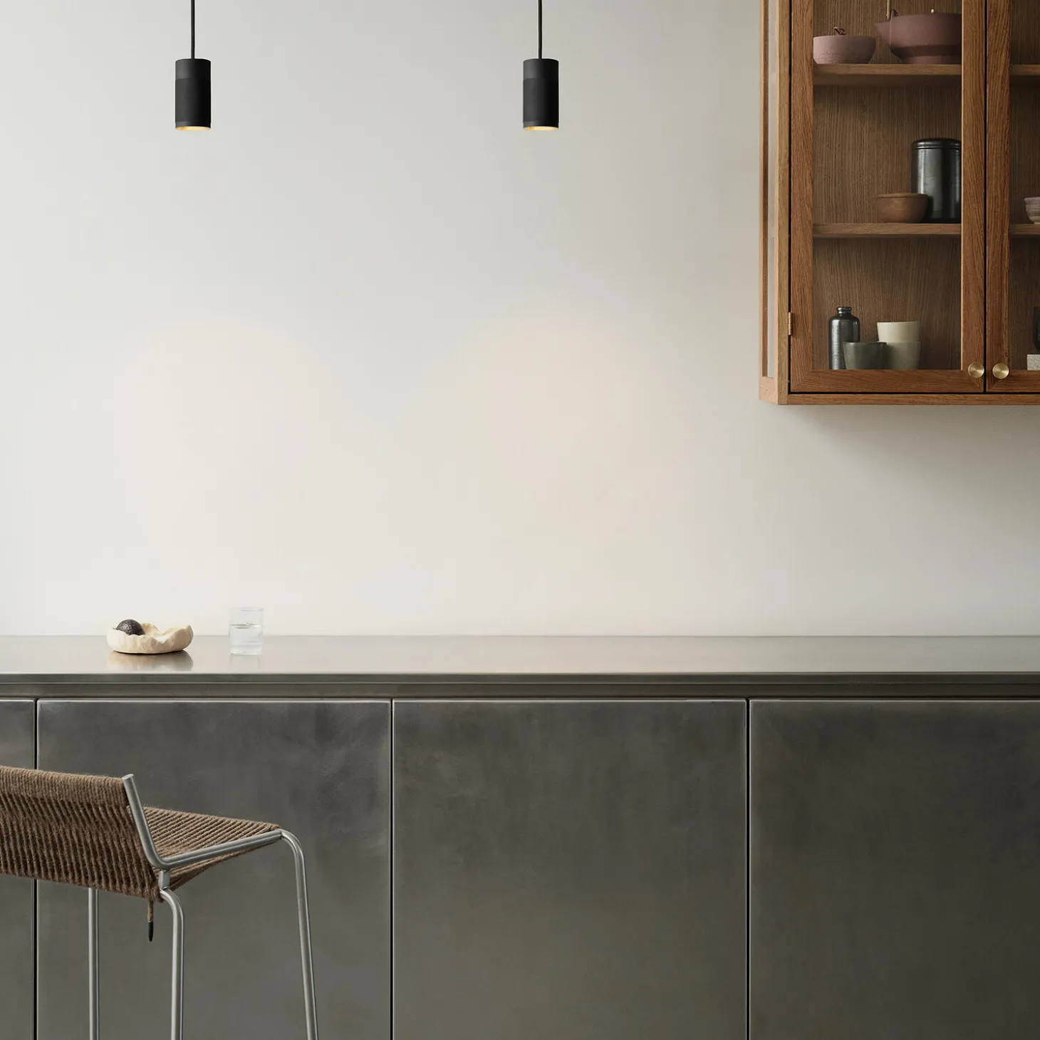 Patrone Pendant Lamp Small, black-browned brass