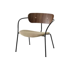 Pavilion AV6 loungestol, valnød/beige