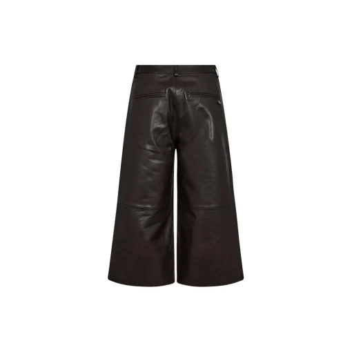 PD-Lanni Leather Culotte Pant, black coffee