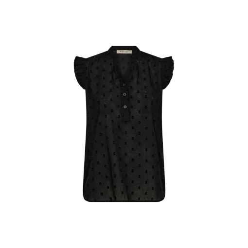 PD-Mabel Dobby Dot SL Shirt, black