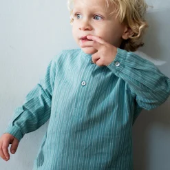 Peasant Shirt, mineral stripe