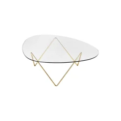 Pedrera Coffee Table, brass semi matt