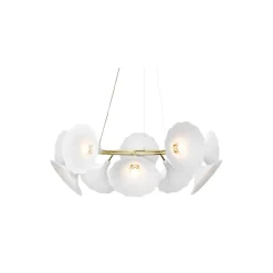 Petalii 10 Pendant, polished brass