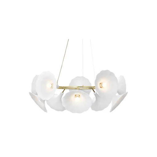 Petalii 10 Pendant, polished brass
