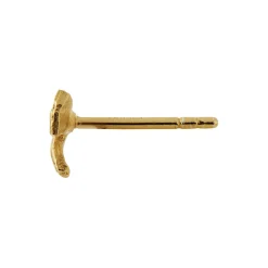 Petit Bow Earring with Stone Single, gold