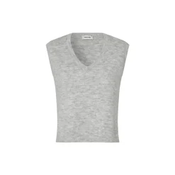 Petronellamd vest, grey melange