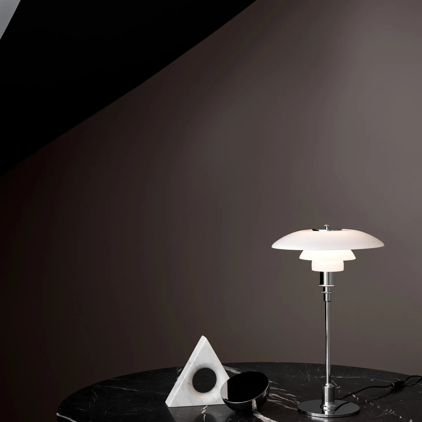 PH 2/1 bordlampe, chrome