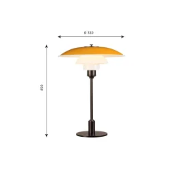 PH 3½-2½ bordlampe, gul