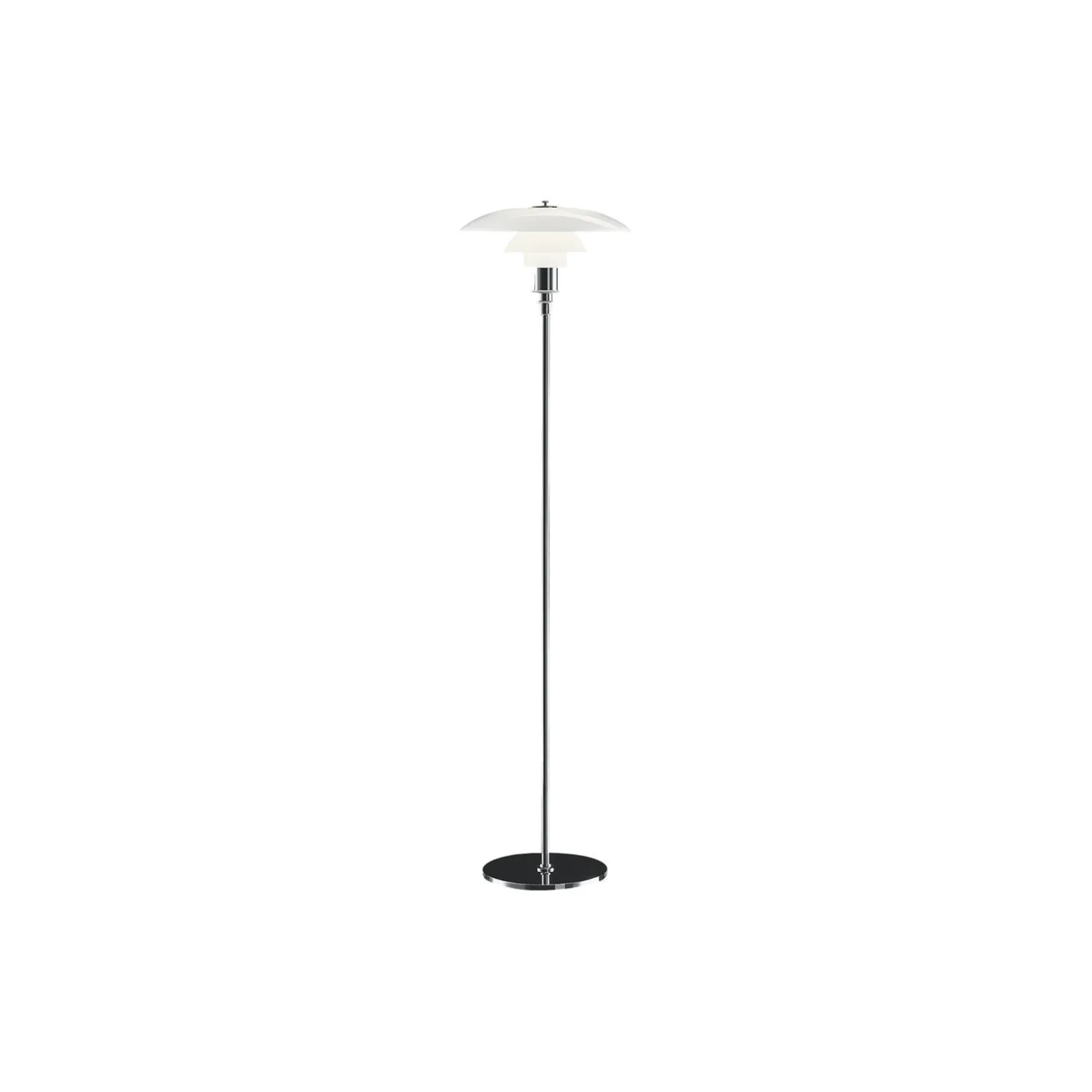 PH 3½-2½ gulvlampe, krom