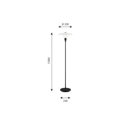 PH 3½-2½ gulvlampe, sort