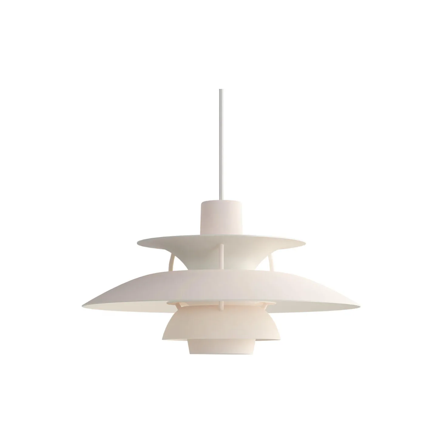 PH 5 Mini Monochrome pendel, monochrome pale blush