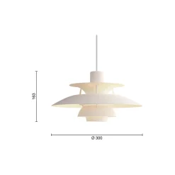 PH 5 Mini Monochrome pendel, monochrome pale blush
