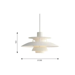 PH 5 Mini Monokrom pendel, white