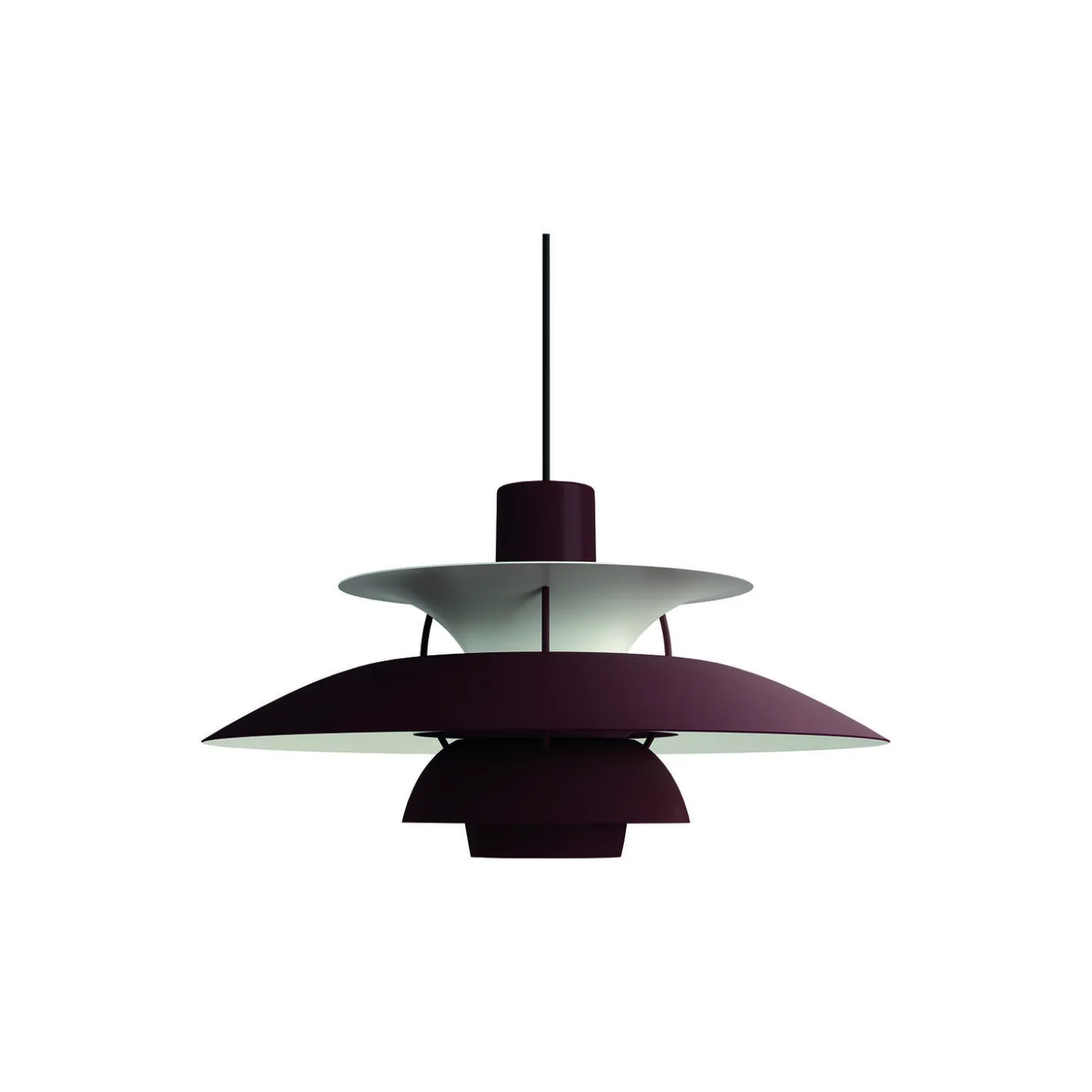 PH 5 Monochrome pendel, monochrome burgundy