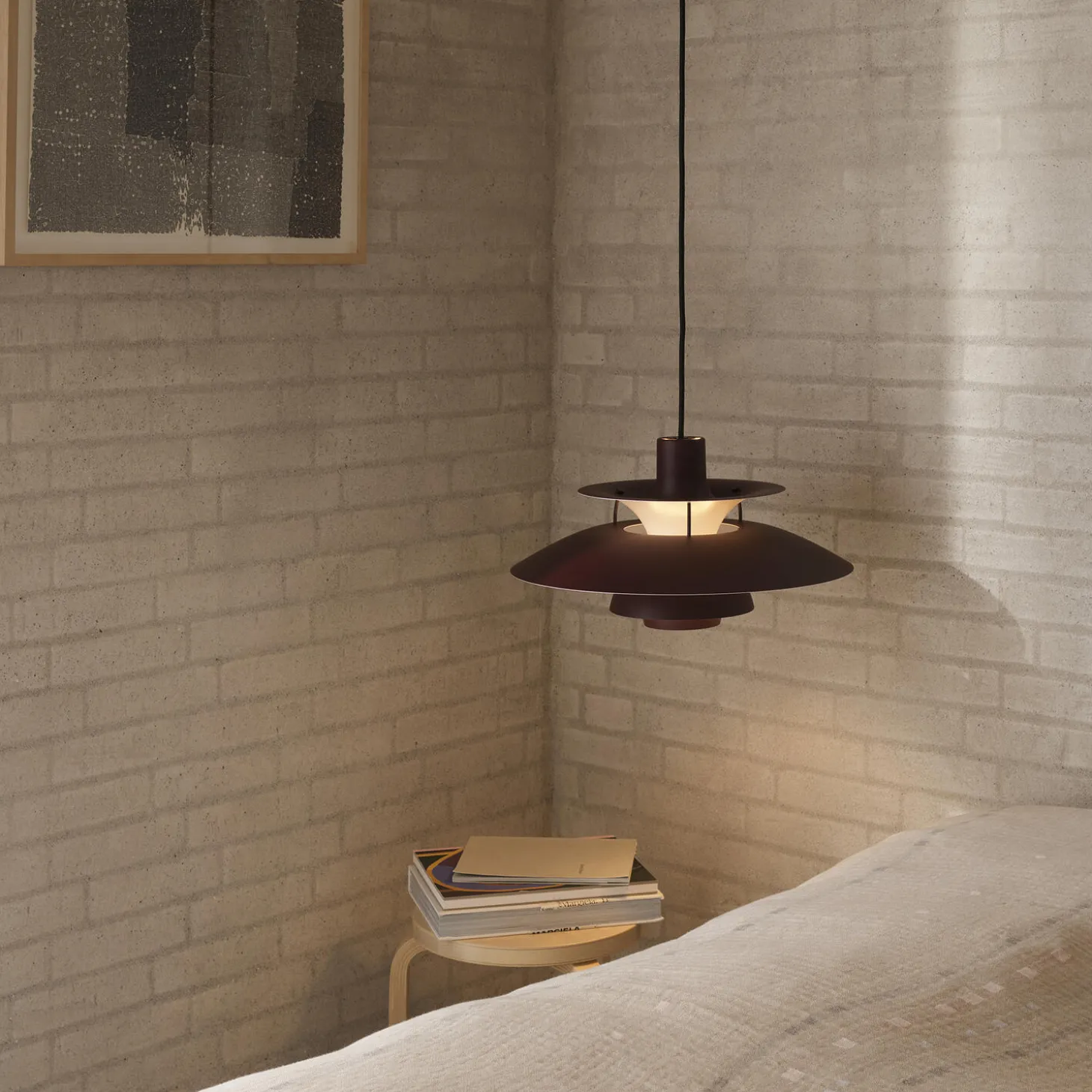 PH 5 Monochrome pendel, monochrome burgundy