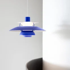 PH 5 Monokrom pendel, blue