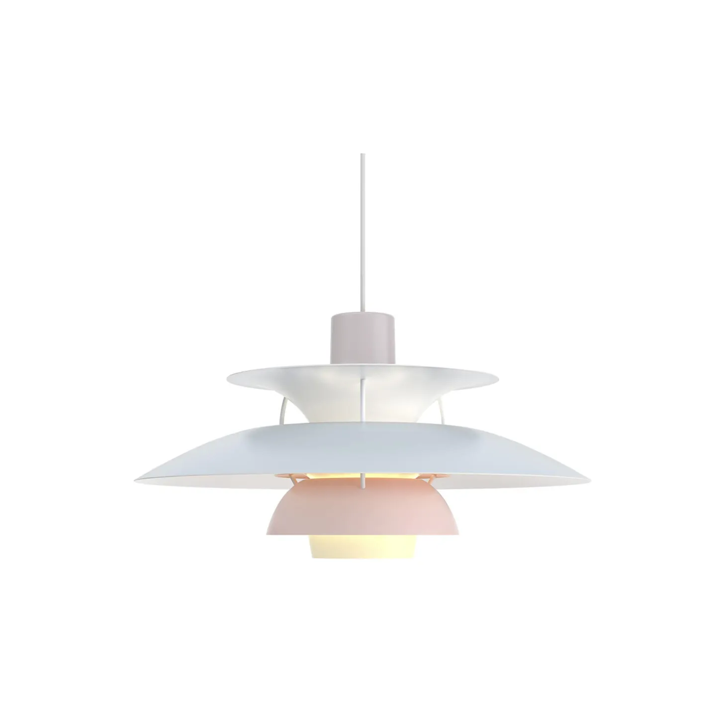 PH 5 Pastels pendel, oyster grey/blue/rose