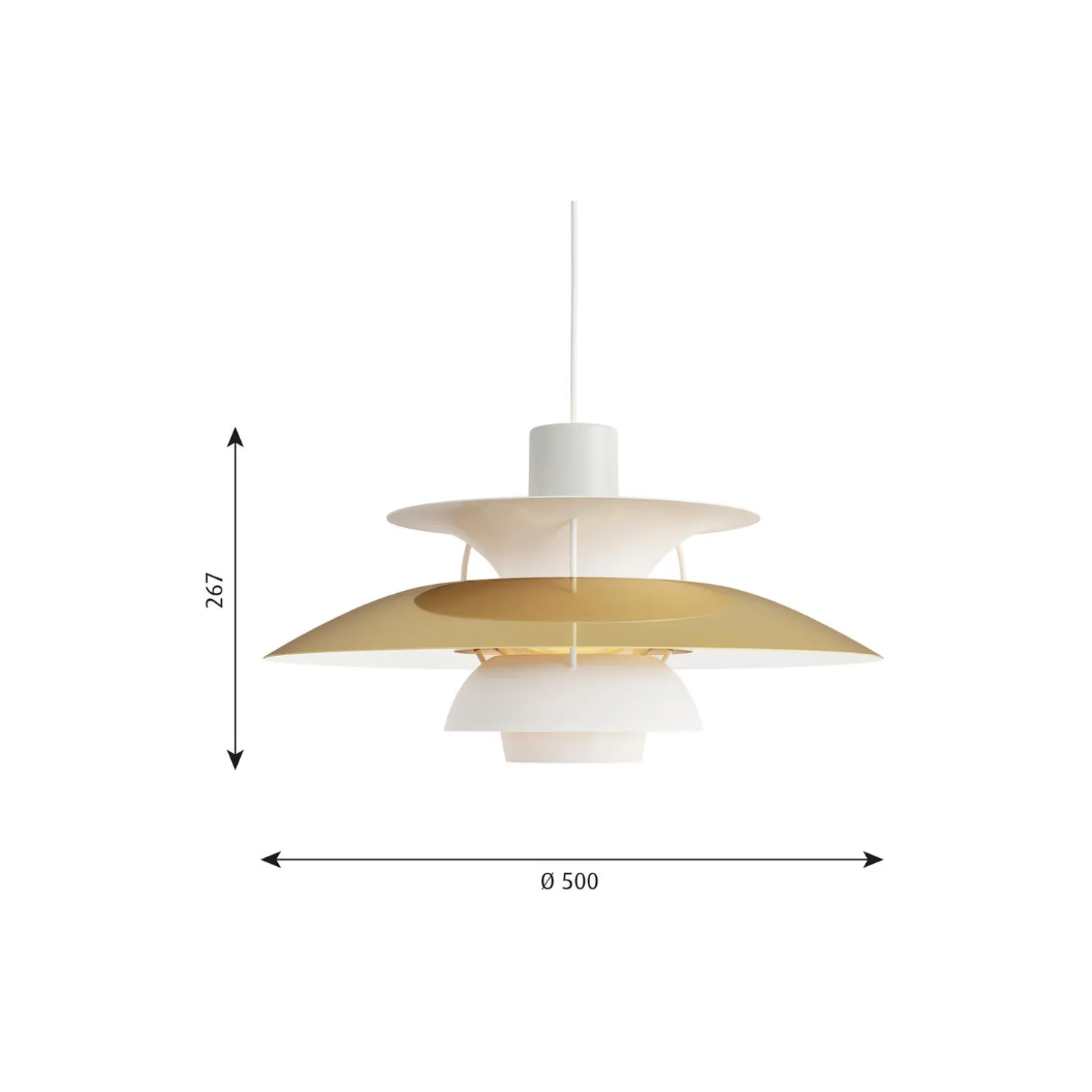 PH 5 pendel, messing