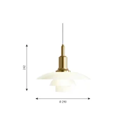 PH 3/2 pendel, messing