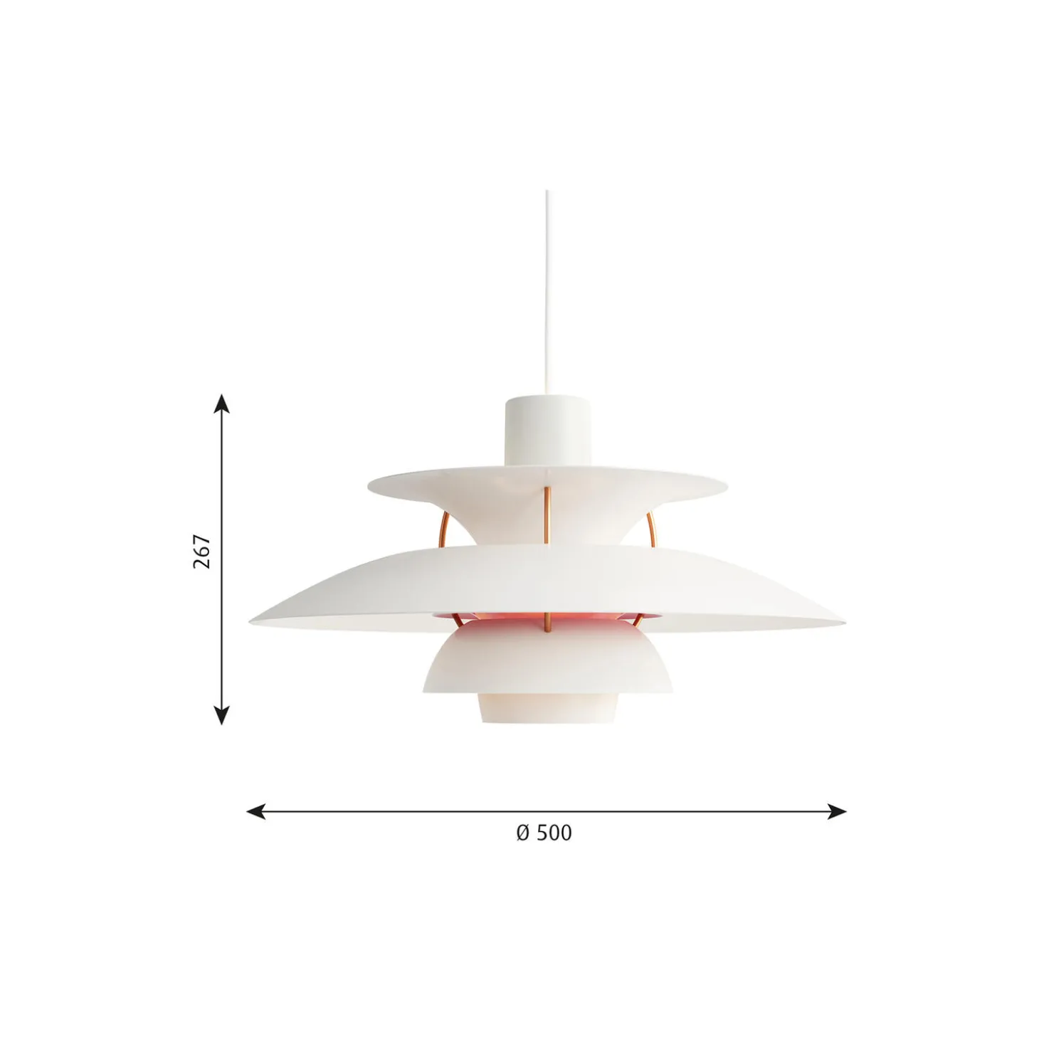 PH 5 pendel, moderne hvid